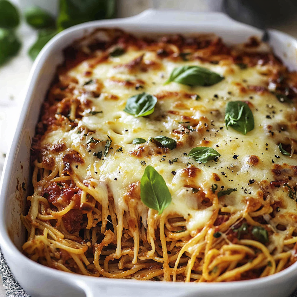 Easy Vegetarian Baked Spaghetti Recipe